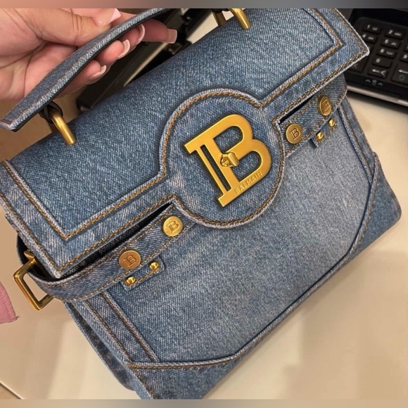 Balmain denim Denim Blue Designer Women's Bag - Picture 2 of 4